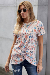Multicolor Leopard Spotted Top Ins Street